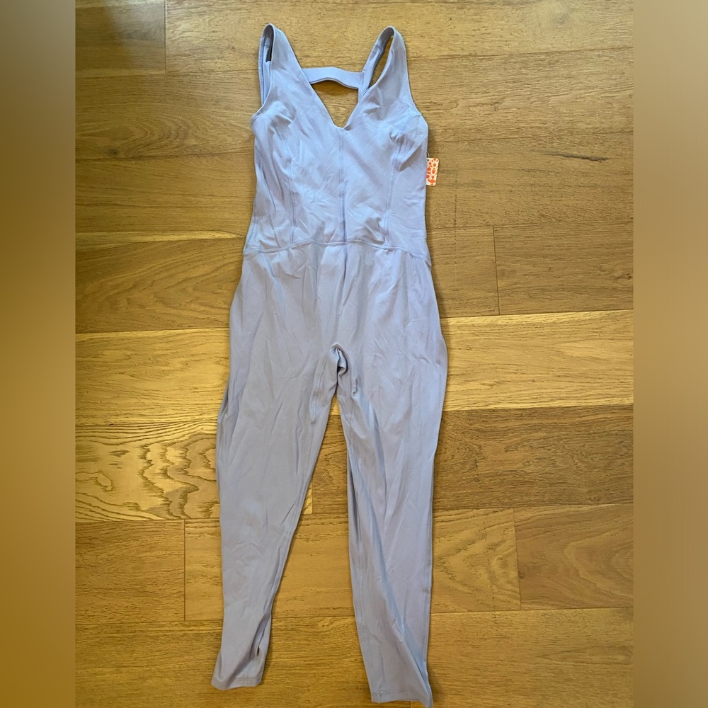 FP movement Light Purple Sleeveless strappy athletic Jumpsuit women’s L NWT